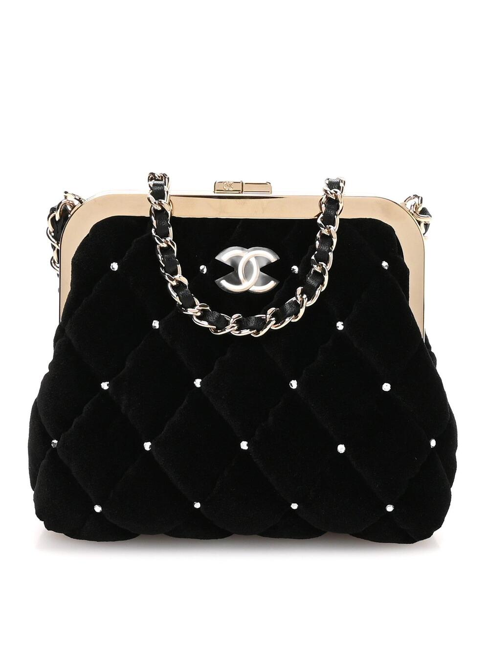 Chanel Velvet Diamante Quilted Kiss #334351C42B